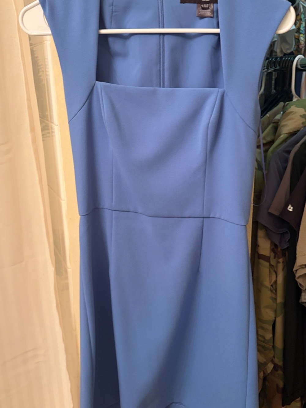 Francesca's Collections Periwinkle Square-Neck Mini Dress